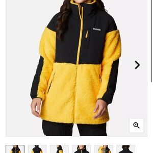 Columbia Black and Yellow Teddy Jacket with Hood